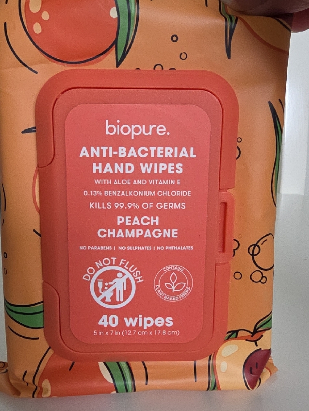B.Pure Peach Scented Hand Sanitizer & Antibacterial Hand Wipes Set - Pink - Picture 3 of 3